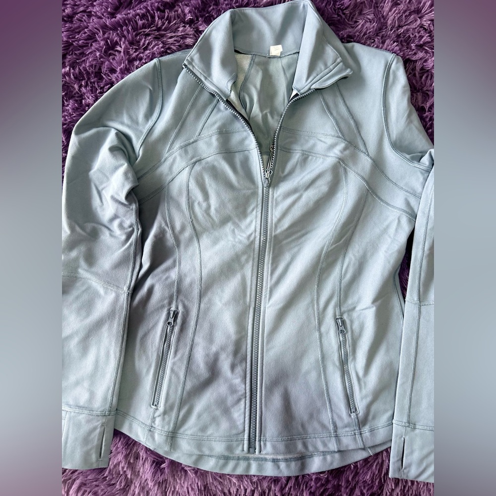 Like new greyish blue Lulu lemon Define jacket.
